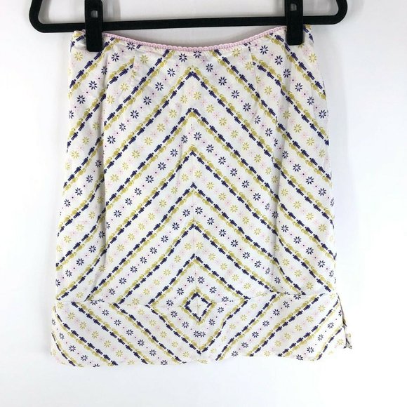 Fossil Skirt A Line Novelty Print Floral Figures A Line Purple Yellow Ivory 2 - Picture 2 of 4